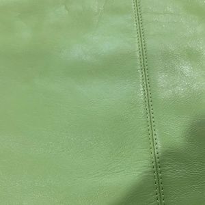 A Vintage Rowallan of Scotland Lime iPad/Clutch Leather Carrier